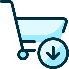 Shopping Cart Download 1 Icon from Ultimate Duotone Set
