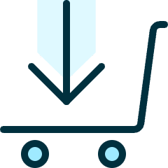 Shopping Cart Download Icon from Ultimate Duotone Set