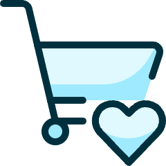 Shopping Cart Heart Icon from Ultimate Duotone Set
