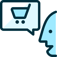 Shopping Cart Man Message Icon from Ultimate Duotone Set