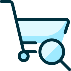 Shopping Cart Seach Icon from Ultimate Duotone Set