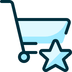 Shopping Cart Star Icon from Ultimate Duotone Set