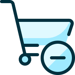 Shopping Cart Subtract Icon from Ultimate Duotone Set