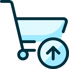 Shopping Cart Upload 1 Icon from Ultimate Duotone Set