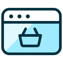 E Commerce Basket Browser Icon from Ultimate Duotone Set