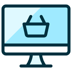 E Commerce Basket Monitor Icon from Ultimate Duotone Set