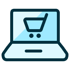 E Commerce Cart Laptop Icon from Ultimate Duotone Set