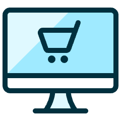 E Commerce Cart Monitor Icon from Ultimate Duotone Set