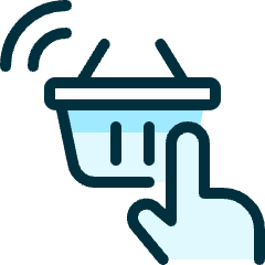 E Commerce Open Basket Icon from Ultimate Duotone Set