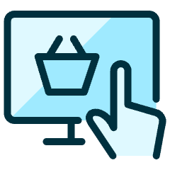 E Commerce Touch Buy Icon from Ultimate Duotone Set