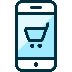 Mobile Shopping Cart 1 Icon from Ultimate Duotone Set