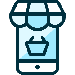 Mobile Shopping Shop Basket Icon from Ultimate Duotone Set
