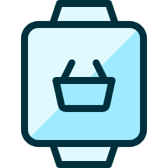 Smartwatch Shopping Basket Icon from Ultimate Duotone Set