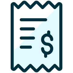 Receipt Dollar Icon from Ultimate Duotone Set
