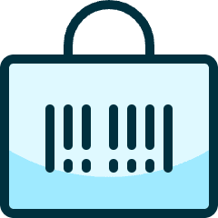 Shopping Bag Barcode 1 Icon from Ultimate Duotone Set