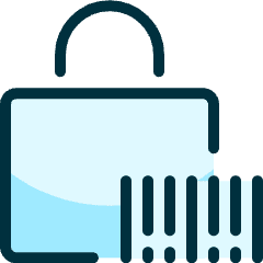 Shopping Bag Barcode Icon from Ultimate Duotone Set