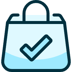 Shopping Bag Check Icon from Ultimate Duotone Set