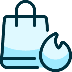 Shopping Bag Fire Icon from Ultimate Duotone Set