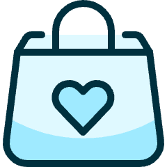 Shopping Bag Heart Icon from Ultimate Duotone Set