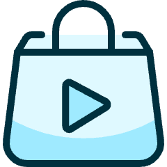 Shopping Bag Play Icon from Ultimate Duotone Set