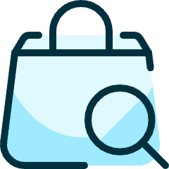 Shopping Bag Search Icon from Ultimate Duotone Set