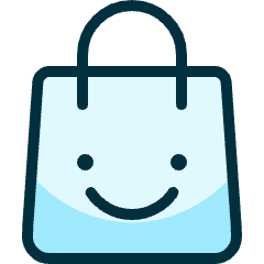 Shopping Bag Smile Icon from Ultimate Duotone Set