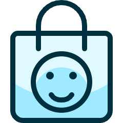 Shopping Bag Smiley Icon from Ultimate Duotone Set