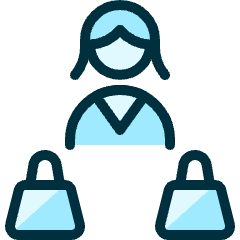Shopping Bag Woman Icon from Ultimate Duotone Set