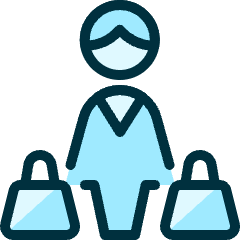 Shopping Bag Woman Carry Icon from Ultimate Duotone Set