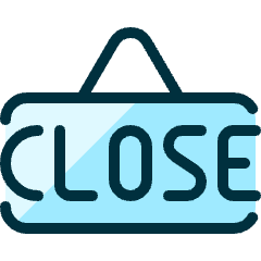 Shop Sign Close Icon from Ultimate Duotone Set