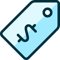 Tag Dollar Icon from Ultimate Duotone Set