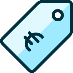 Tag Euro Icon from Ultimate Duotone Set