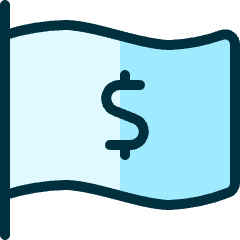 Flag Cash Icon from Ultimate Duotone Set