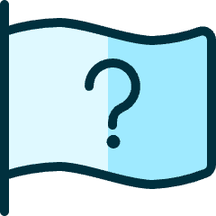 Flag Question Icon from Ultimate Duotone Set