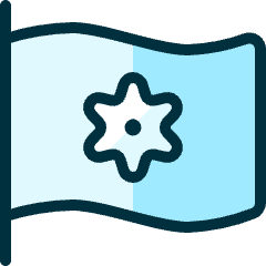 Flag Settings Icon from Ultimate Duotone Set