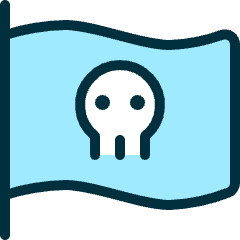 Flag Skull Icon from Ultimate Duotone Set