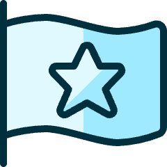 Flag Star Icon from Ultimate Duotone Set