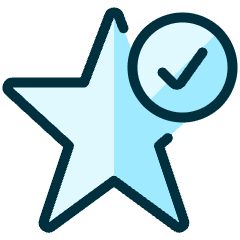 Rating Star Check Icon from Ultimate Duotone Set