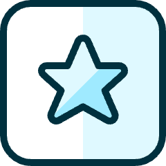 Rating Star Square Icon from Ultimate Duotone Set