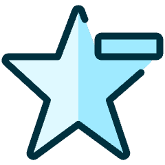 Rating Star Subtract Icon from Ultimate Duotone Set