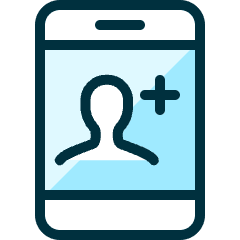 Social Profile Smartphone Add Icon from Ultimate Duotone Set