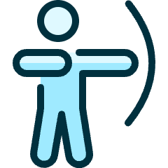 Archery Person Icon from Ultimate Duotone Set