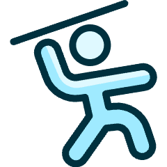Athletics Javelin Throwing Icon from Ultimate Duotone Set