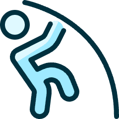Athletics Pole Vault Icon from Ultimate Duotone Set