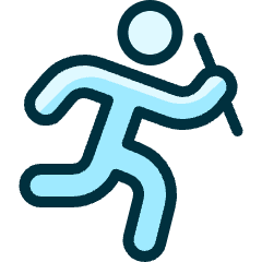 Athletics Team Running Icon from Ultimate Duotone Set