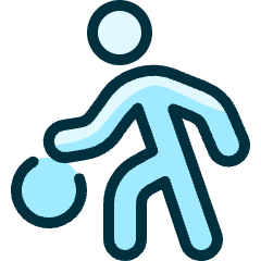 Basketball Ball Dribble Player Icon from Ultimate Duotone Set