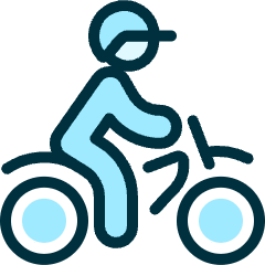 Biking Helmet Person Icon from Ultimate Duotone Set
