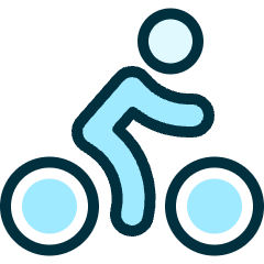 Biking Person Icon from Ultimate Duotone Set