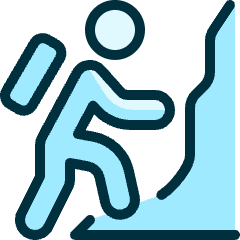 Climbing Mountain Icon from Ultimate Duotone Set