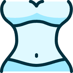 Fitness Slim Waist Icon from Ultimate Duotone Set